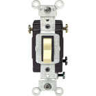 Leviton Illuminated Grounded Toggle Ivory 15A 3-Way Switch Image 1
