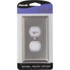 Amerelle 1-Gang Stamped Steel Outlet Wall Plate, Antique Nickel Image 1