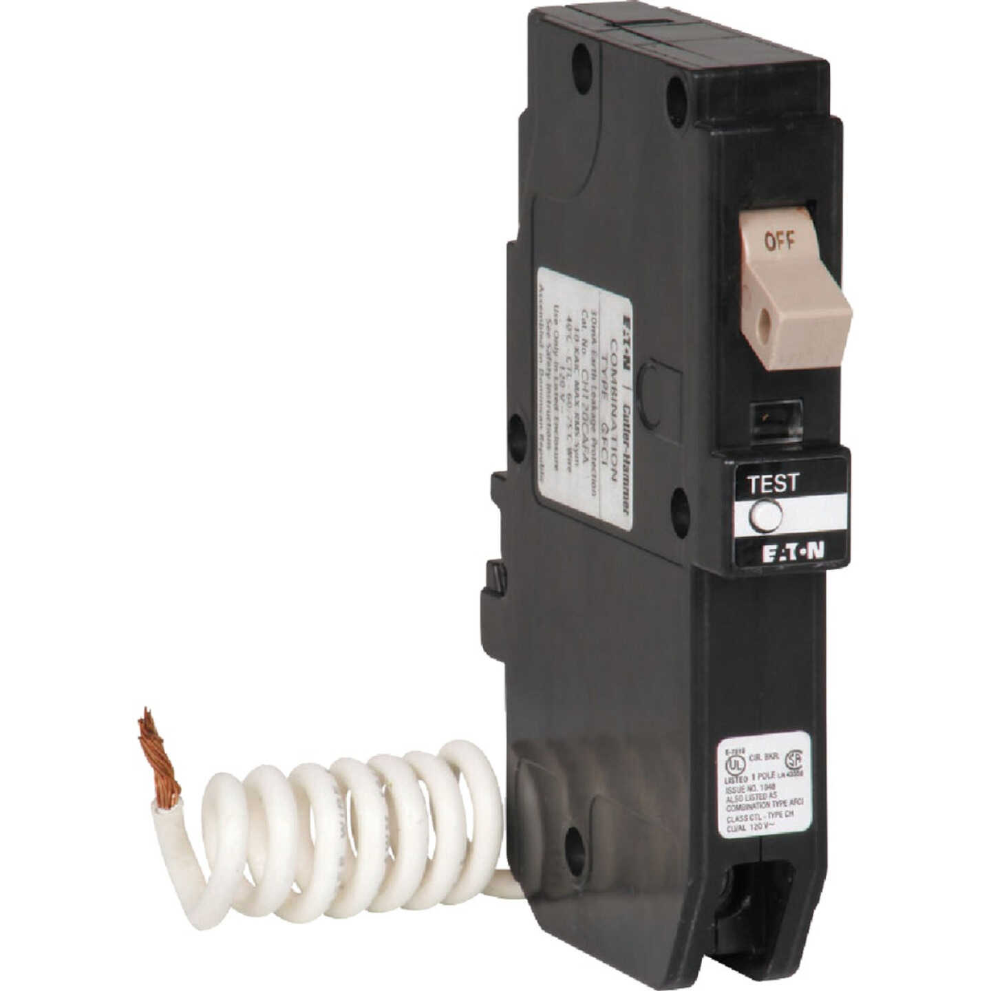 Eaton CH 20A Single-Pole Self Test GFCI Breaker Image 1