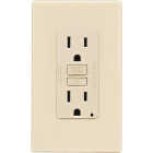 Leviton SmartlockPro Self-Test 15A Ivory Residential Grade 5-15R GFCI Outlet with Screwless Wall Plate Image 2