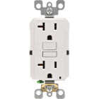 Leviton SmartlockPro Self-Test 20A White Commercial Grade Rounded Corner 5-20R GFCI Outlet Image 2