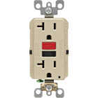 Leviton SmartlockPro Self-Test 20A Ivory Commercial Grade 5-20R GFCI Outlet Image 2