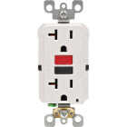 Leviton SmartlockPro Self-Test 20A White Commercial Grade 5-20R GFCI Outlet Image 2