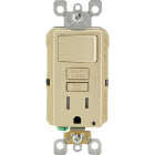 Leviton Ivory 15A Self-Test Tamper Resistant GFCI Switch & Outlet Combination With Wallplate Image 2