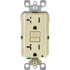 Leviton SmartlockPro Self-Test 20A Ivory Commercial Grade Tamper Resistant 5-20R GFCI Outlet Image 2