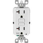 Leviton SmartlockPro Self-Test 20A White Residential Grade Tamper & Weather Resistant 5-20R GFCI Outlet Image 2