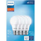 Philips 60W Equivalent Soft White A19 Medium LED Light Bulb (4-Pack) Image 2