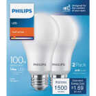 Philips 100W Equivalent Soft White A19 Medium LED Light Bulb (2-Pack) Image 2