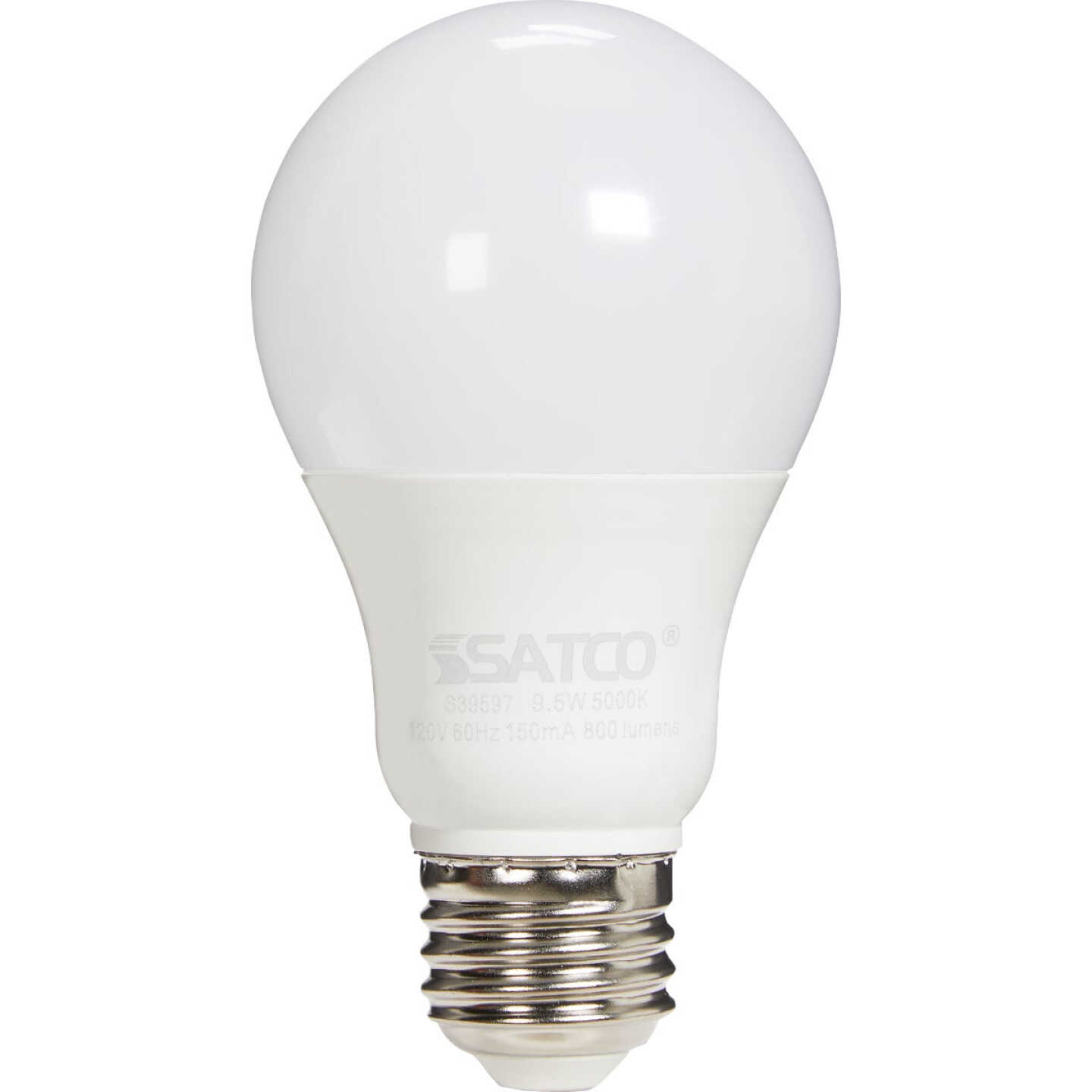 Satco 60W Equivalent Natural Light A19 Medium LED Light Bulb (4-Pack) Image 1