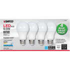 Satco 60W Equivalent Natural Light A19 Medium LED Light Bulb (4-Pack) Image 3