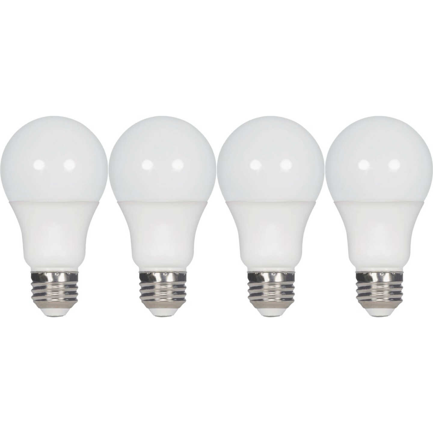 Satco 60W Equivalent Natural Light A19 Medium LED Light Bulb (4-Pack) Image 4