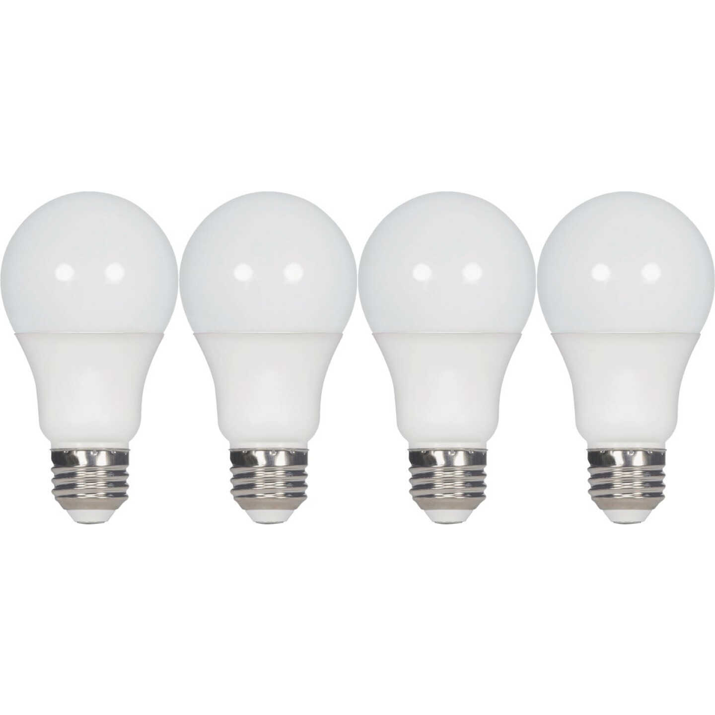 Satco 60W Equivalent Warm White A19 Medium LED Light Bulb (4-Pack) Image 4