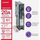 Square D Homeline 20A Single-Pole CAFCI Dual Function Circuit Breaker Image 2