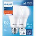 Philips 100W Equivalent Soft White A19 Medium LED Light Bulb (2-Pack) Image 2