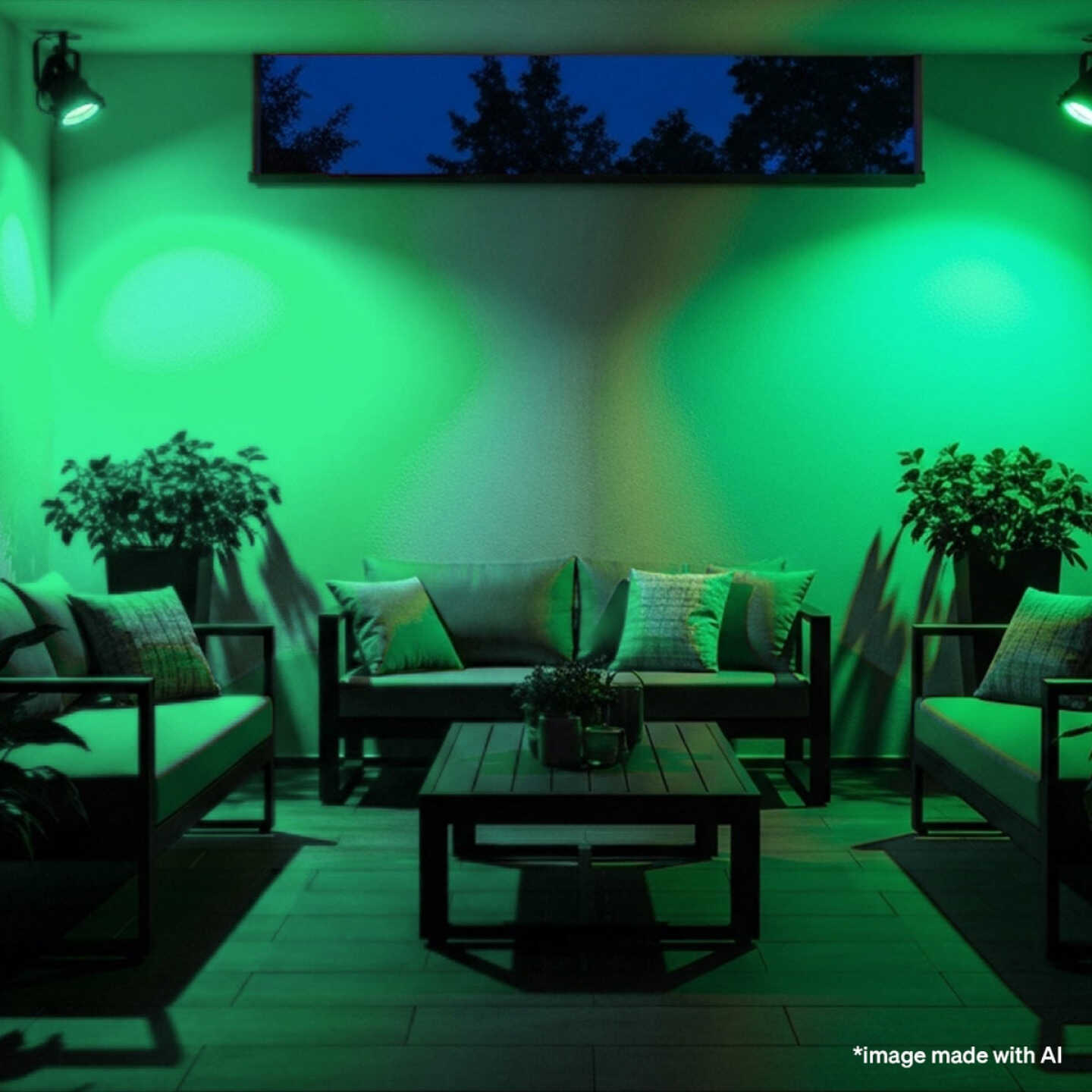 Philips 100W Equivalent Green PAR38 Medium LED Floodlight Light Bulb Image 4