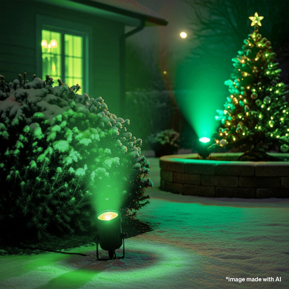 Philips 100W Equivalent Green PAR38 Medium LED Floodlight Light Bulb Image 3