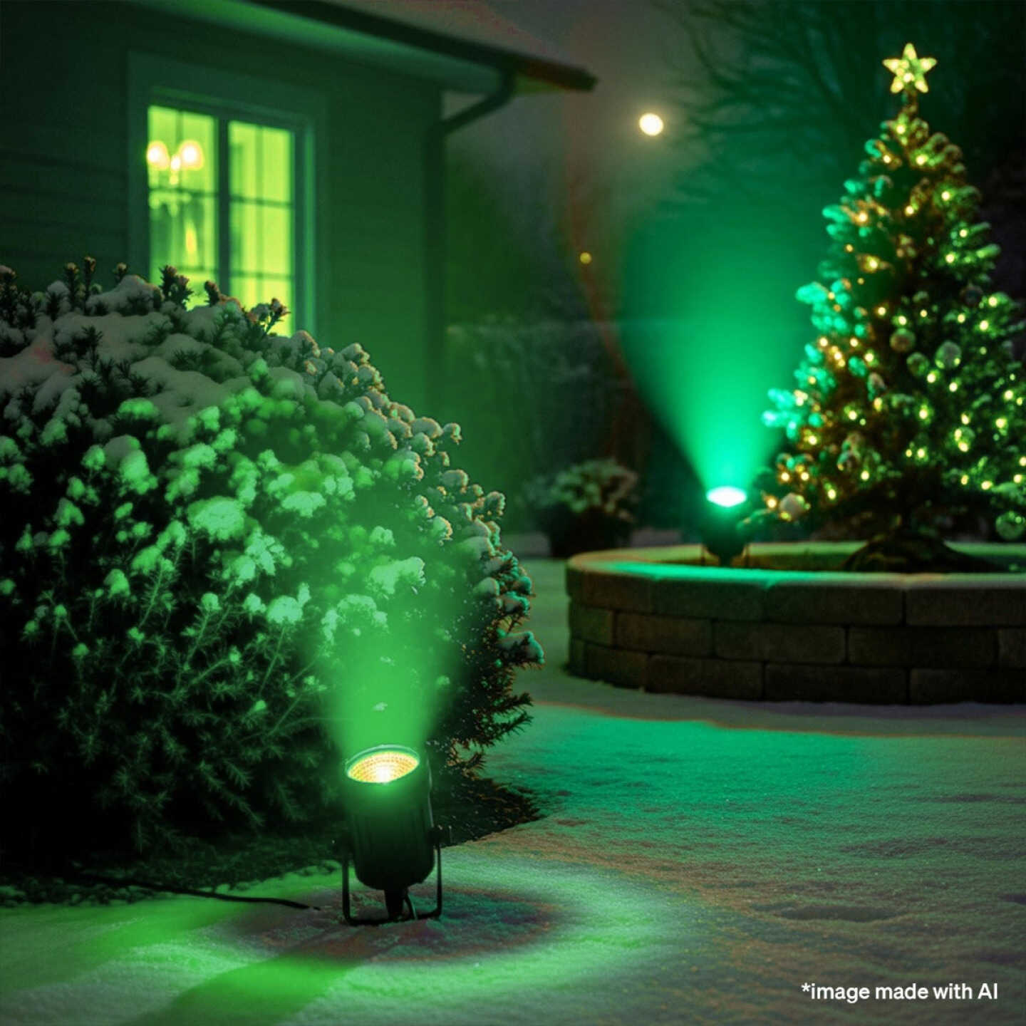 Philips 100W Equivalent Green PAR38 Medium LED Floodlight Light Bulb Image 3