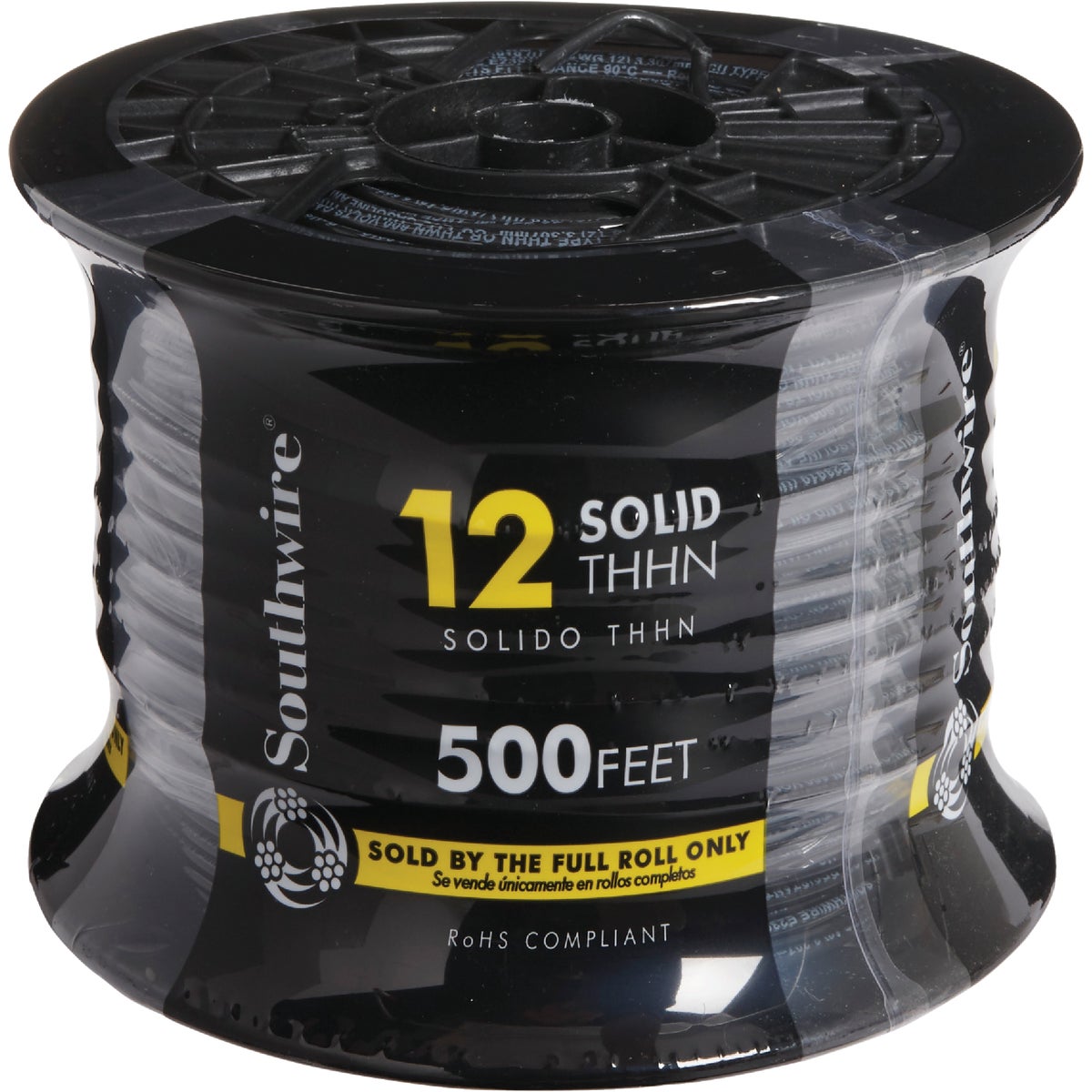 Southwire 500 Ft. 12 AWG Solid Black THHN Electrical Wire Image 2