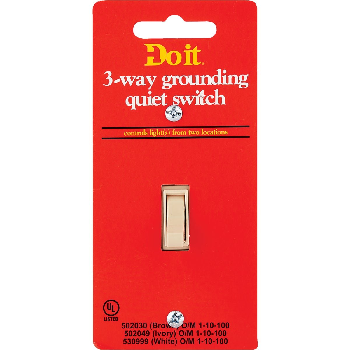 Do it Ivory 15A Grounding Quiet 3-Way Switch Image 2