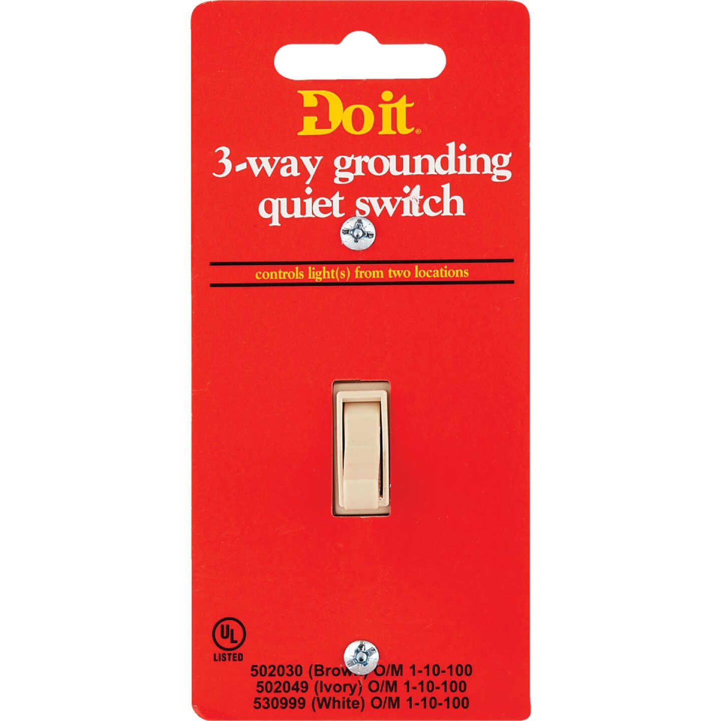 Do it Ivory 15A Grounding Quiet 3-Way Switch Image 2