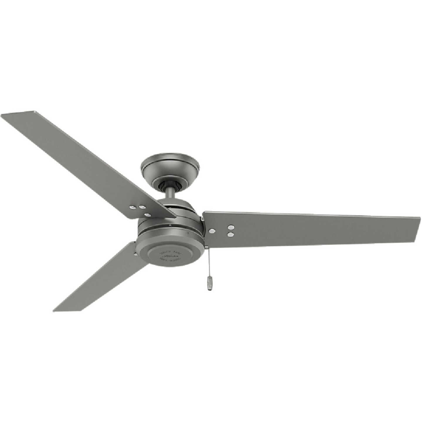 Hunter Cassius 52 In. Matte Silver Damp Rated Ceiling Fan Image 1