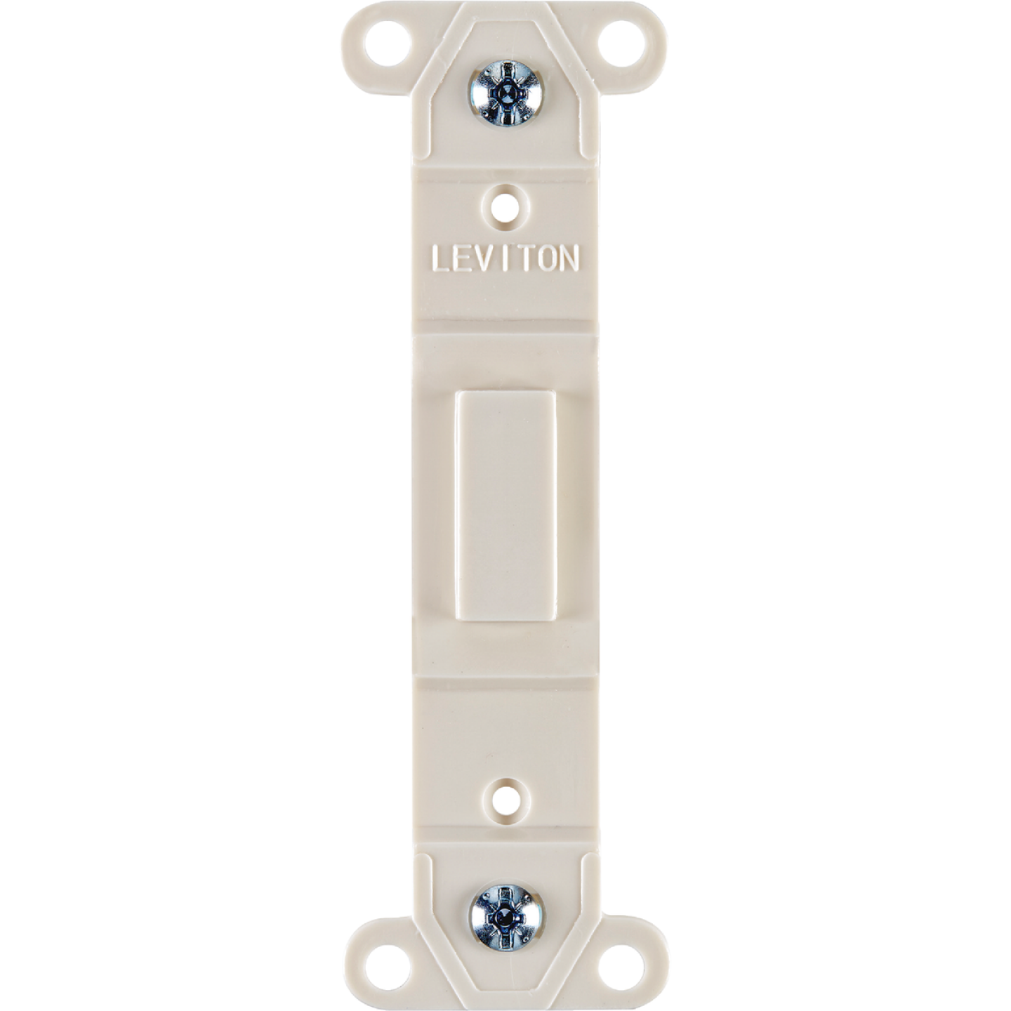 Leviton Light Almond Blank Toggle Wall Plate Insert Image 1