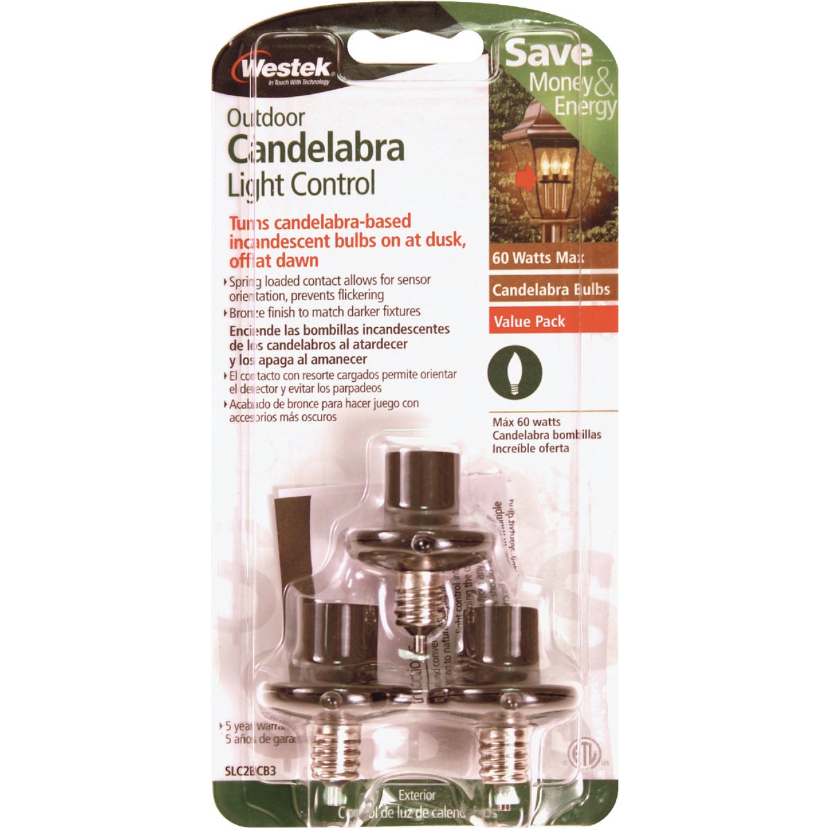 Westek Screw-In Bronze Photocell Lamp Control Image 2