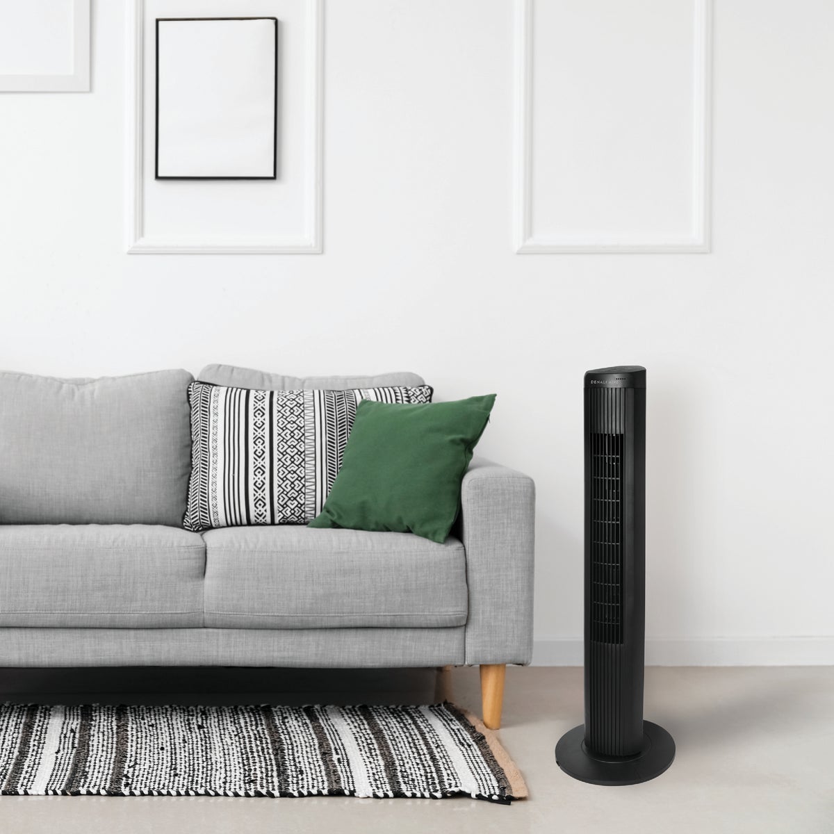 Denali Aire 40 In. Black 3-Speed Oscillating Digital Tower Fan with Remote Image 2