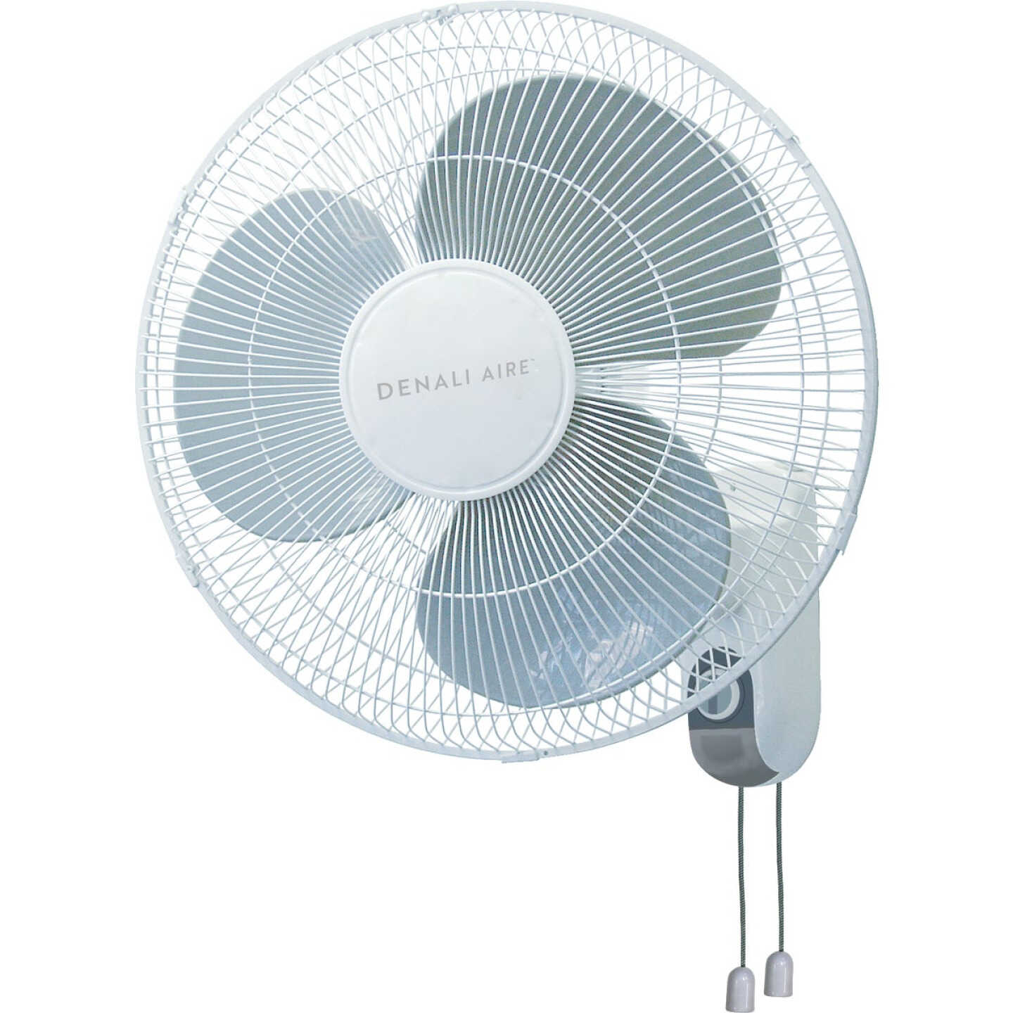 Denali Aire 16 In. 3-Speed White Oscillating Wall Fan Image 1