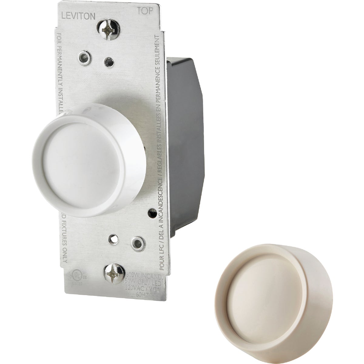 Leviton Trimatron White/Light Almond Rotary Dimmer Switch Image 2