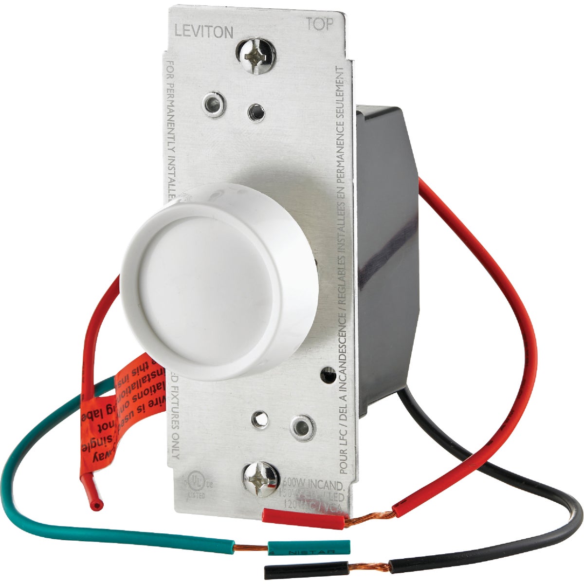 Leviton Trimatron White/Light Almond Push On/Off Rotary Dimmer Switch Image 3