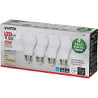 Satco 75W Equivalent Warm White A19 Medium LED Light Bulb (4-Pack) Image 3
