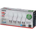 Satco 75W Equivalent Natural Light A19 Medium LED Light Bulb (4-Pack) Image 3