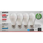 Satco 100W Equivalent Natural Light A19 Medium LED Light Bulb (4-Pack) Image 2