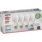 Satco 100W Equivalent Natural Light A19 Medium LED Light Bulb (4-Pack) Image 4