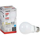 Satco 60W Equivalent Warm White A19 Medium Dimmable LED Light Bulb Image 1
