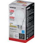 Satco 60W Equivalent Warm White A19 Medium Dimmable LED Light Bulb Image 3