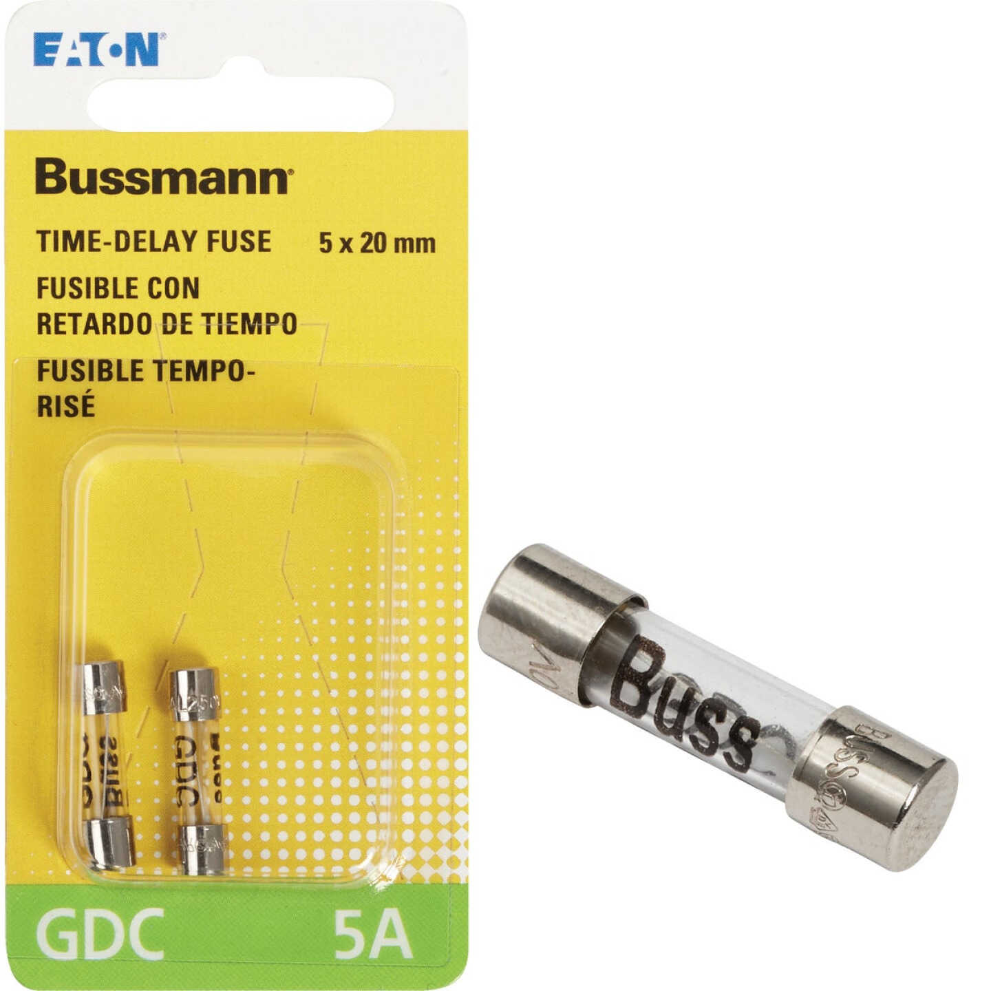 Bussmann 5A GDC Glass Tube Electronic Fuse (2-Pack) Image 1