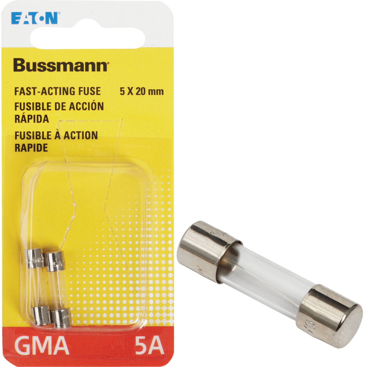 Bussmann 5A GMA Glass Tube Electronic Fuse (2-Pack) Image 1