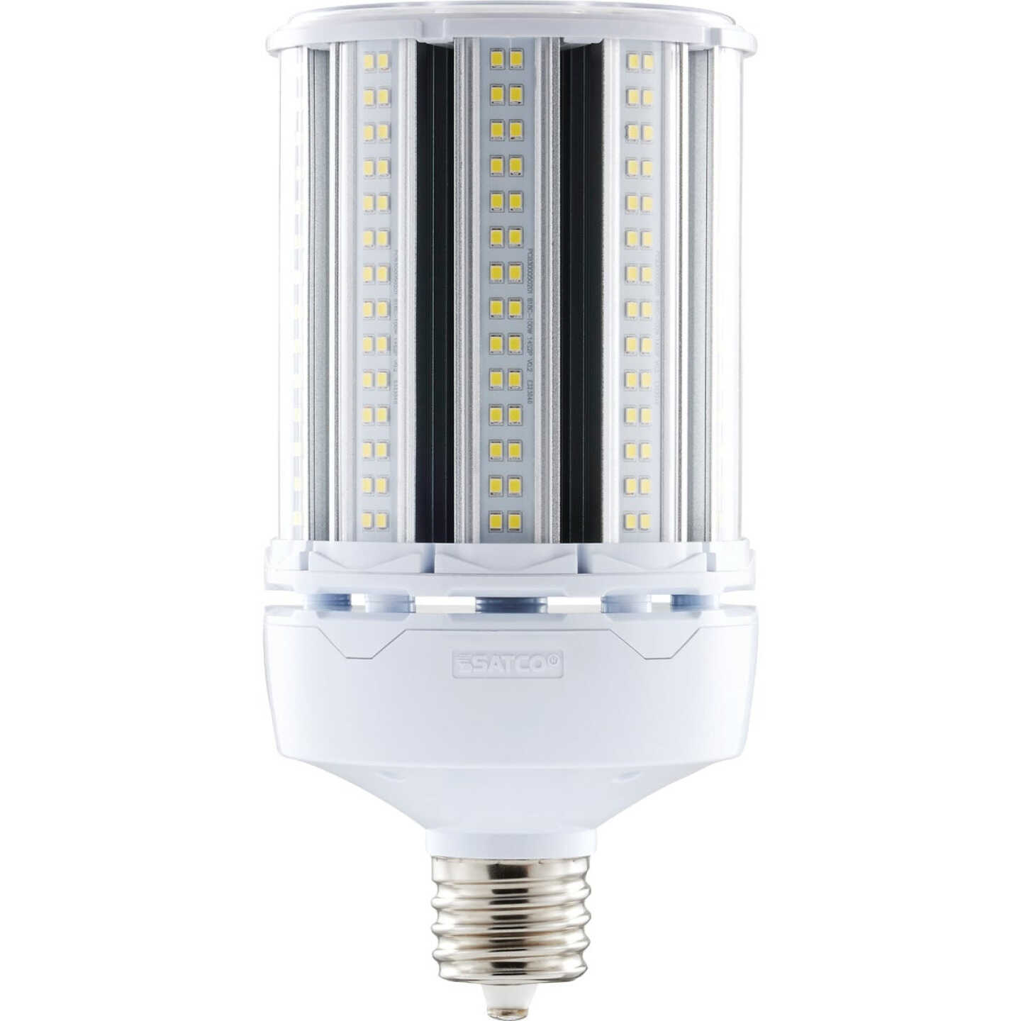 Satco Hi-Pro 400W HID Equivalent Clear Corn Cob Mogul Extended Base LED High-Intensity Light Bulb with Safety Chain Image 1