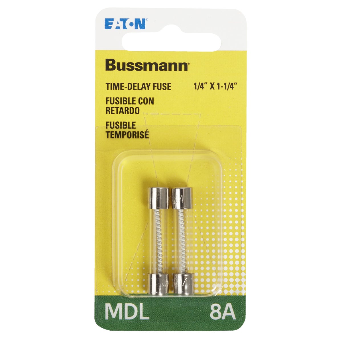 Bussmann 8A MDL Glass Tube Electronic Fuse (2-Pack) Image 2