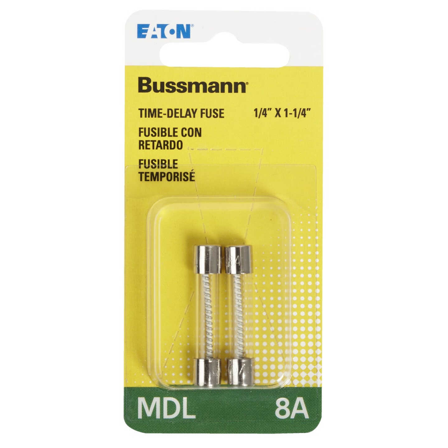 Bussmann 8A MDL Glass Tube Electronic Fuse (2-Pack) Image 2