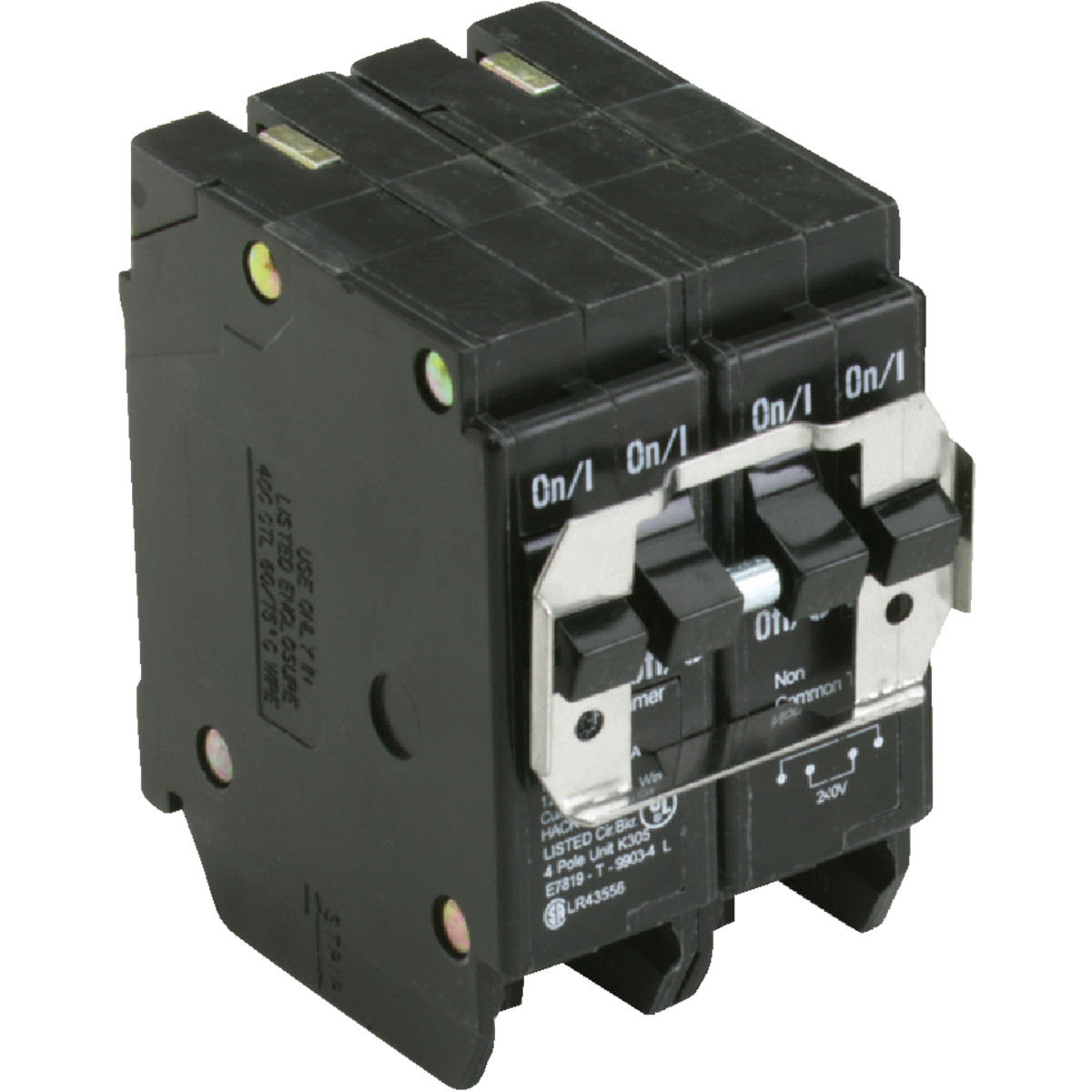 Eaton BQ 20A/30A Quad-Pole Independent Trip Quadplex Circuit Breaker Image 1