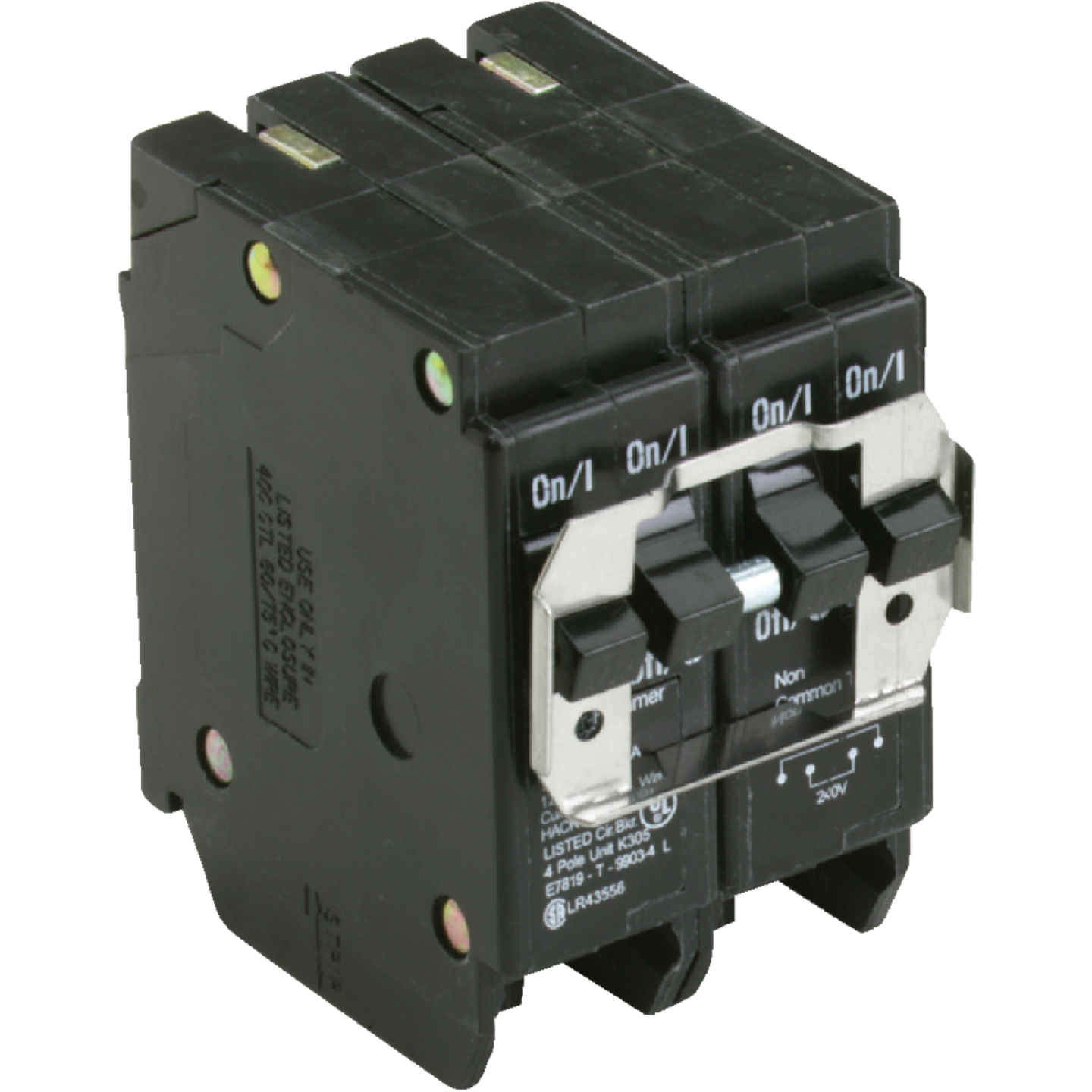 Eaton BQ 20A/30A Quad-Pole Independent Trip Quadplex Circuit Breaker Image 1
