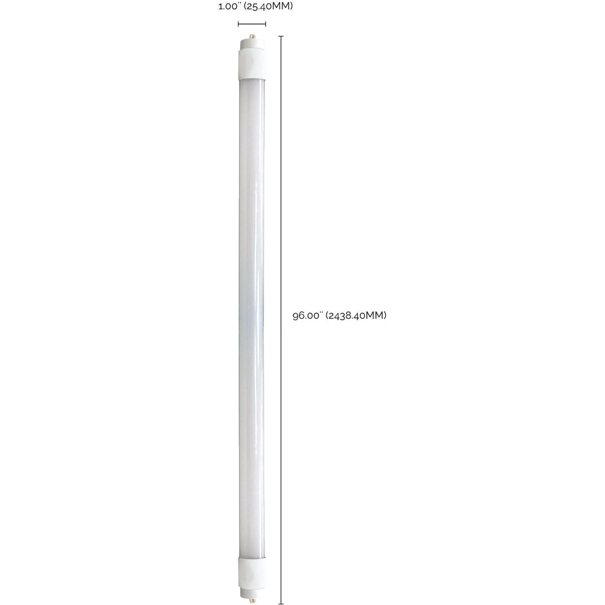 Satco 59W Equivalent 96 In. Natural Light T8 Single Pin Ballast Bypass DLC Certified LED Tube Light Bulb Image 3