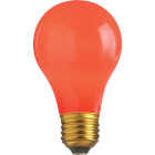 Satco 25W Ceramic Red Medium A19 Incandescent Party Light Bulb Image 1