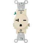 Leviton 20A Ivory Heavy-Duty 6-20R Grounding Single Outlet Image 4