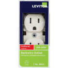 Leviton 15A Light Almond Commercial Grade 5-15R Duplex Outlet Image 2