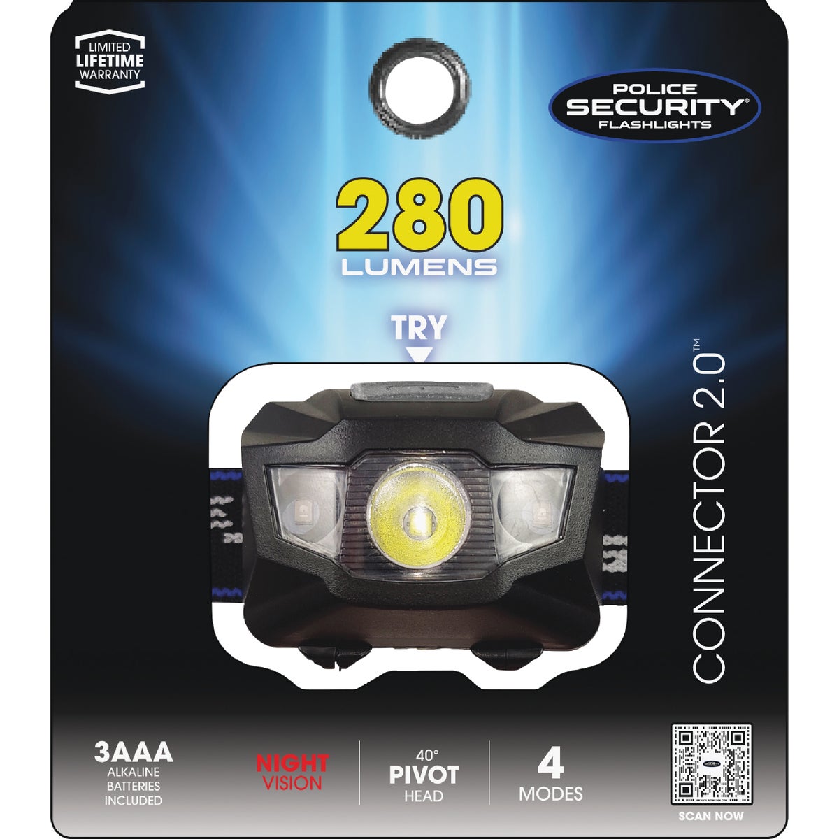 Police Security Connector 2.0 280 Lm. LED Headlamp Image 2