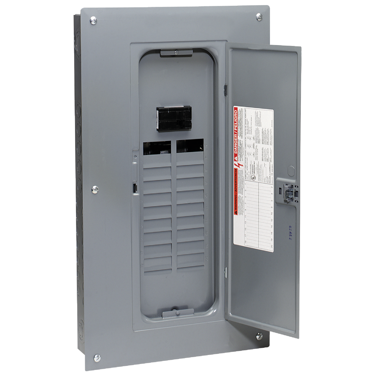 Square D Homeline 100A 20-Space 40-Circuit Indoor Main Breaker Plug-on Neutral Load Center Image 1